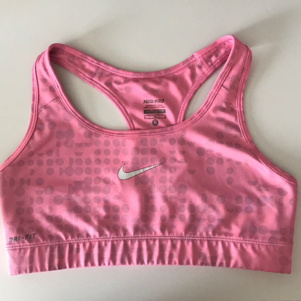 Nike Pro UNIQUE pattern pink sports bra